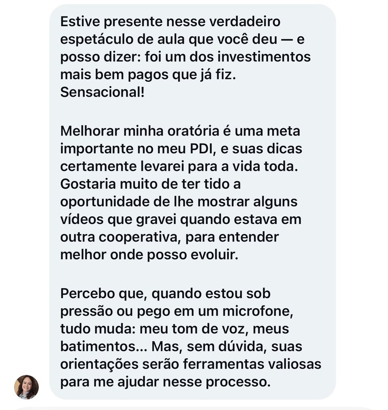 Depoimento de aluno