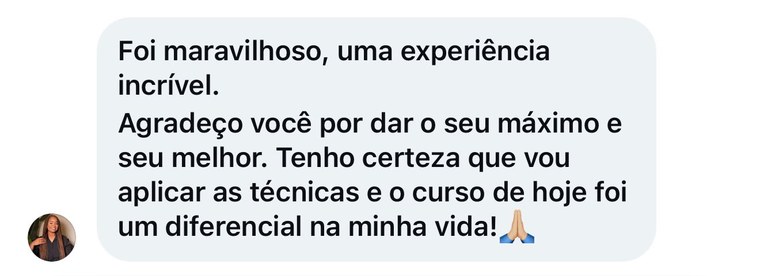 Depoimento de aluno