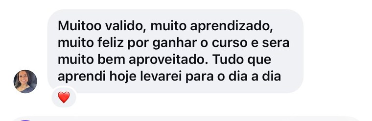Depoimento de aluno